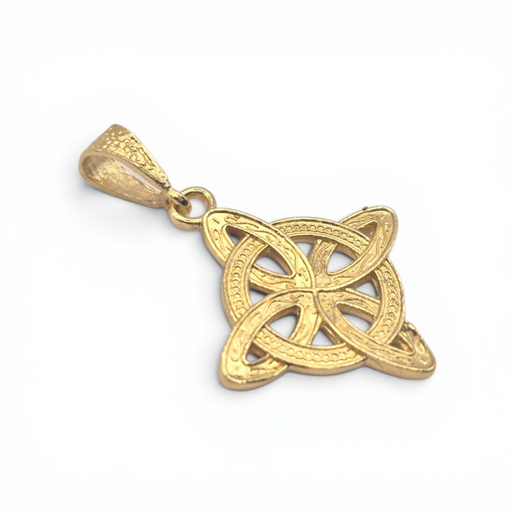 DIJE NUDO DE BRUJA BAÑO DE ORO 14K