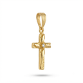 DIJE DE CRUZ MOD 002 BAÑO DE ORO 14K