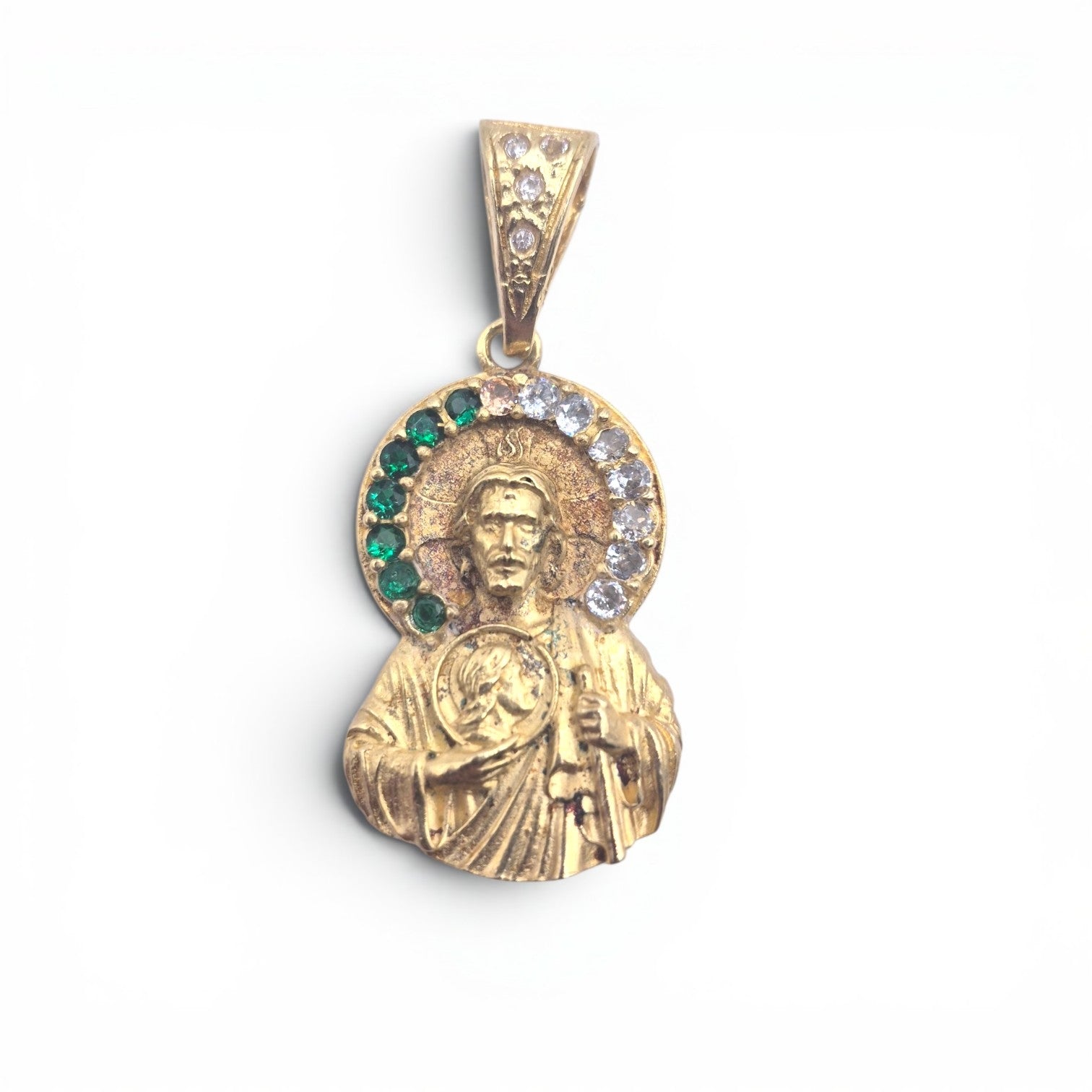 DIJE SAN JUDAS TADEO BAÑO ORO 14K