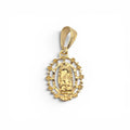 DIJE DE LA VIRGEN DE GUADALUPE MOD 002 BAÑO DE ORO 14K