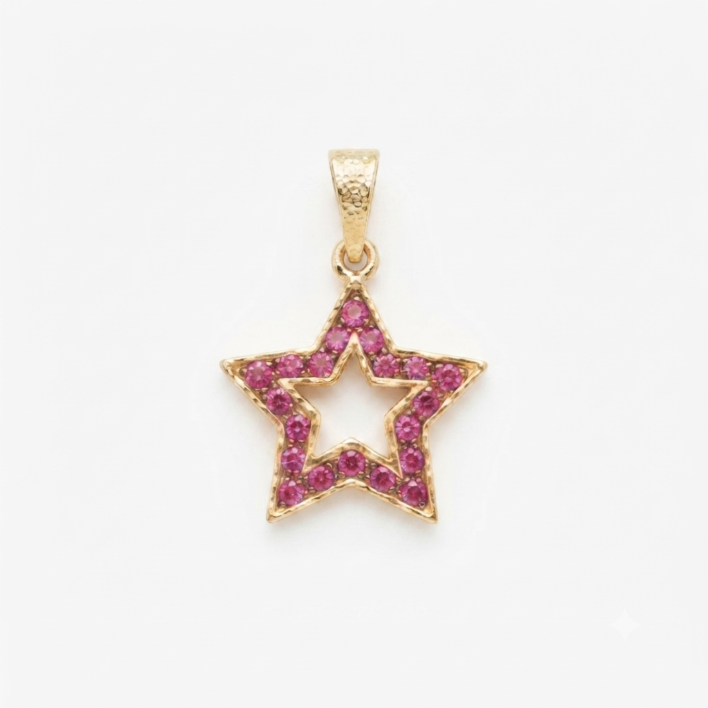 DIJE ESTRELLA MOD002 BAÑO DE ORO 14K