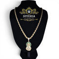 CADENA Y DIJE SAN JUDAS TADEO BAÑO DE ORO 14K PROMOCIÓN.