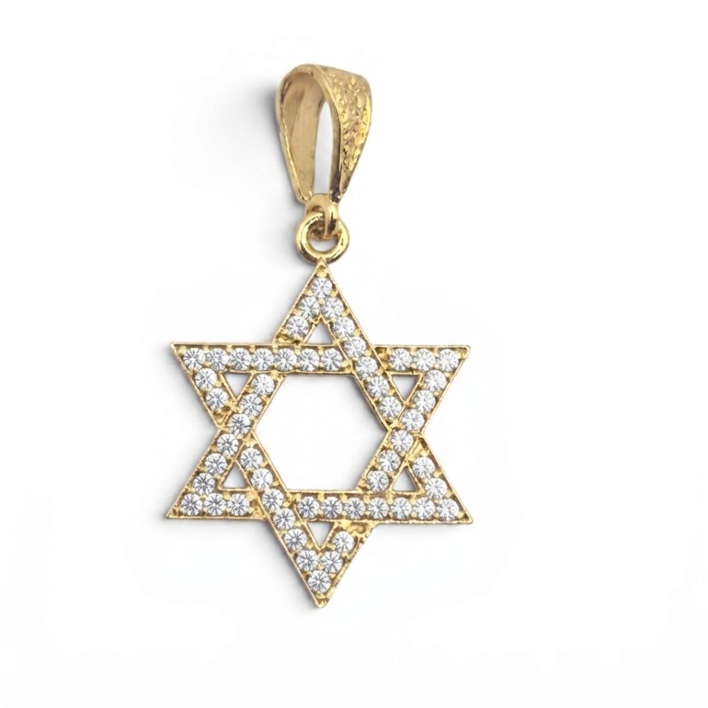 DIJE ESTRELLA DE DAVID BAÑO ORO 14K