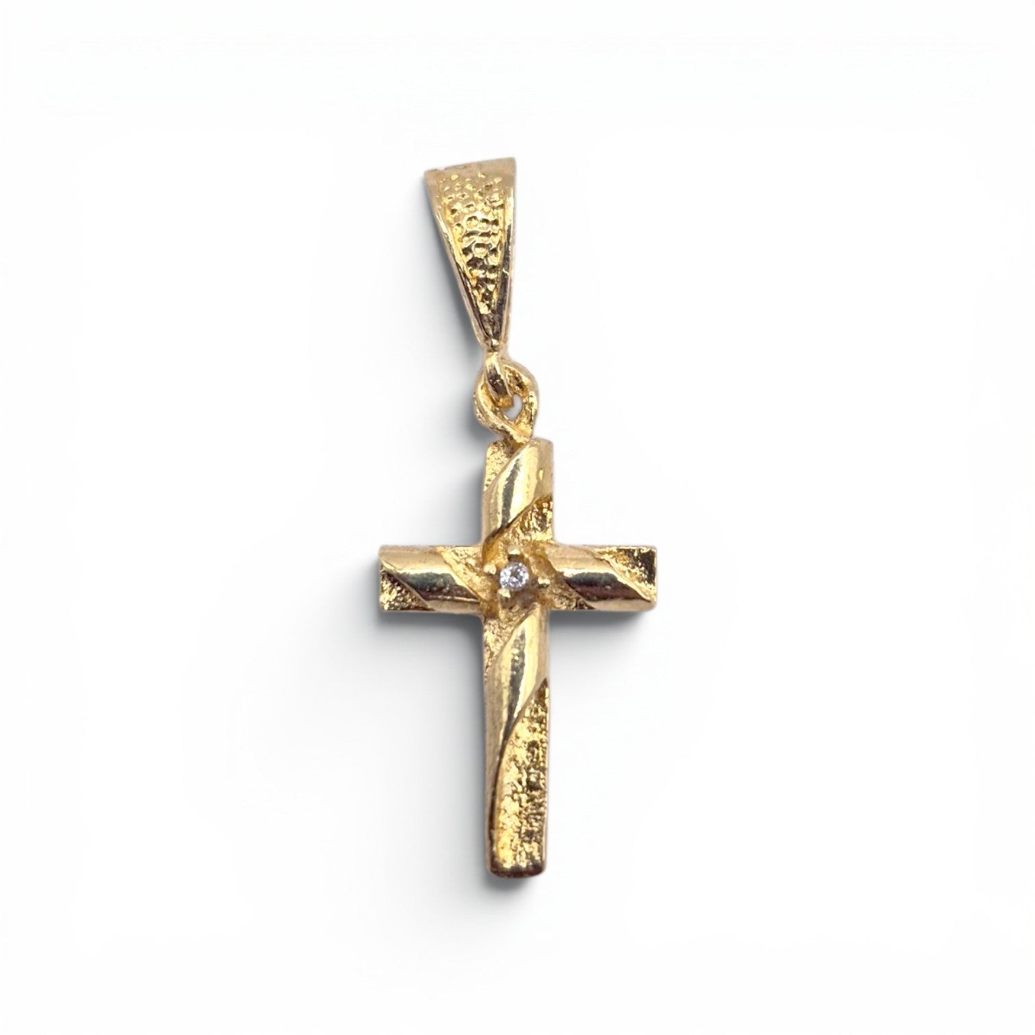 DIJE DE CRUZ MOD 002 BAÑO DE ORO 14K