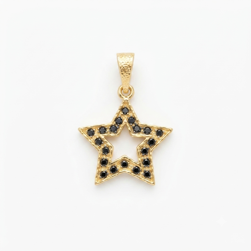 DIJE ESTRELLA MOD002 BAÑO DE ORO 14K