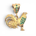 DIJE DE GALLO MOD 002 BAÑO DE ORO 14K