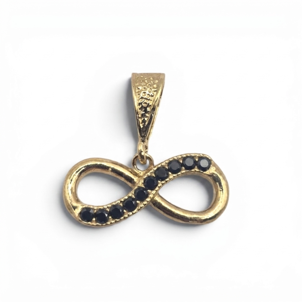 DIJE INFINITO BAÑO DE ORO 14K