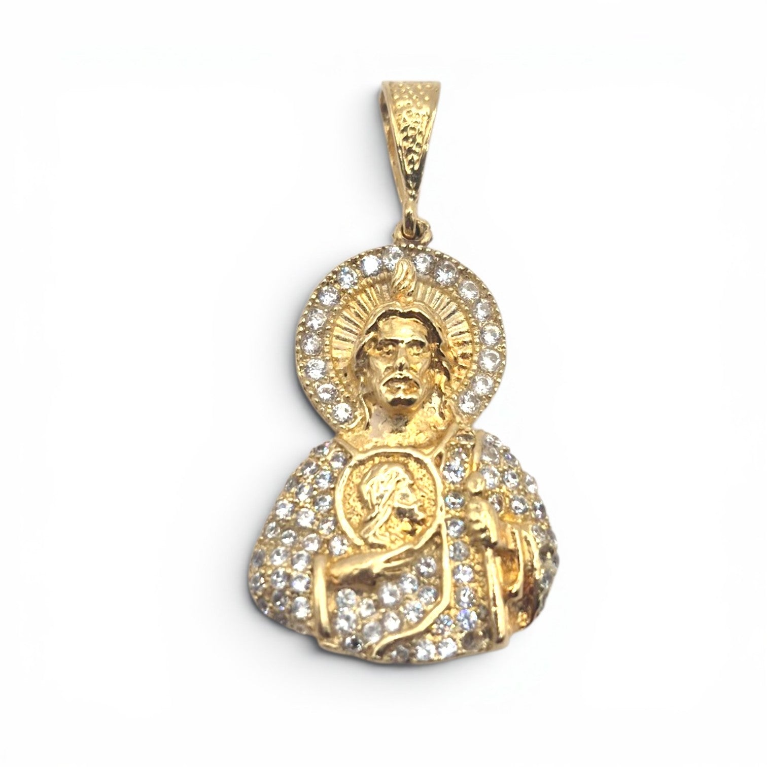 DIJE SAN JUDAS TADEO MOD02 BAÑO DE ORO 14K