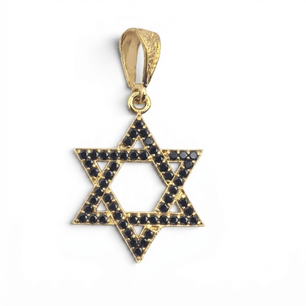 DIJE ESTRELLA DE DAVID BAÑO ORO 14K
